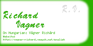 richard vagner business card
