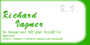 richard vagner business card